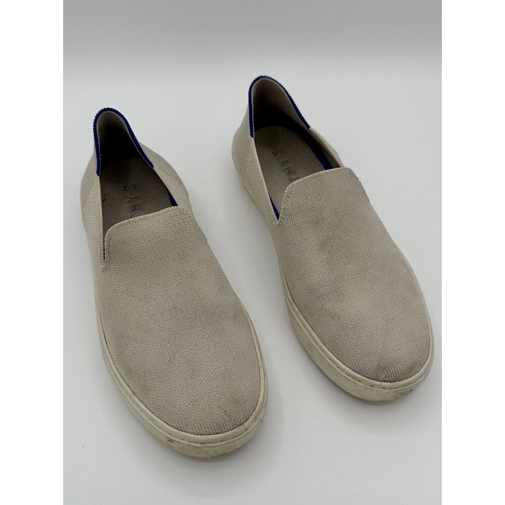 Rothys Sand Light Beige Casual Slip On Shoes Sneakers Women's Size 7 GUC!